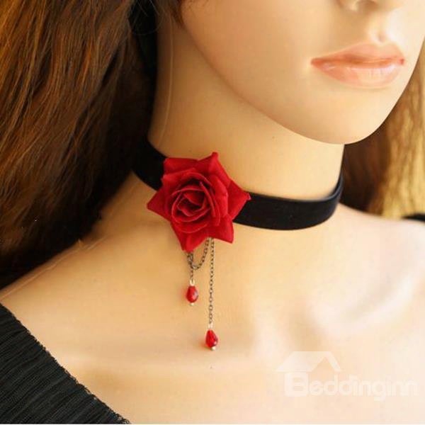 Particular Rose New Style High Quality Lace Necklace