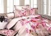 3D Pink Phalaenopsis Printed Cotton 4-Piece Bedding Sets/Duvet Covers