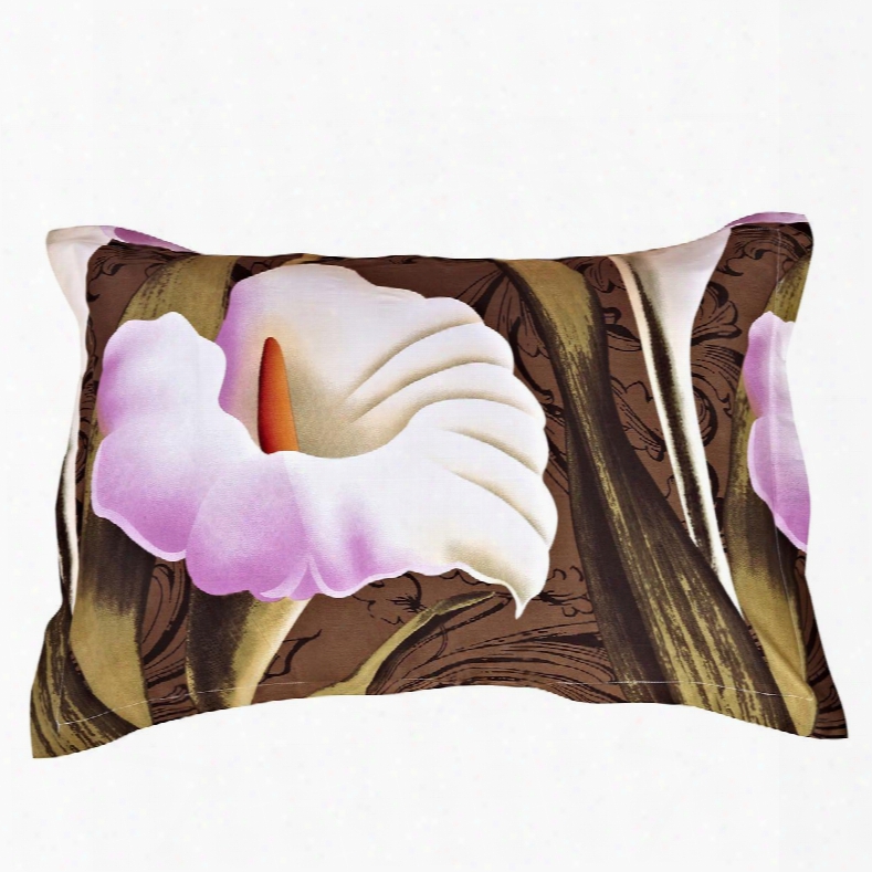 The Calla Lily Printing United Pair Cotton Pillowcases