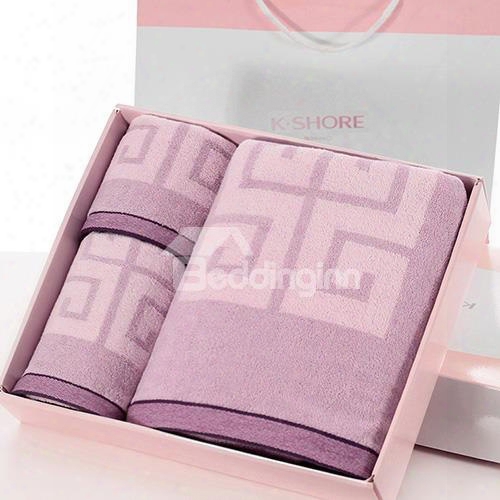 Unique Classic Style Bath And Face Towel Set