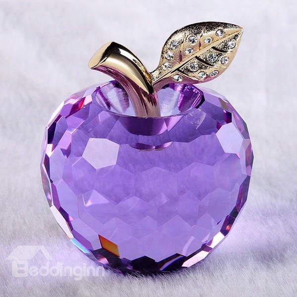 Wonderful Holiday Gift Idea Crystal Apple Desktop Decroation