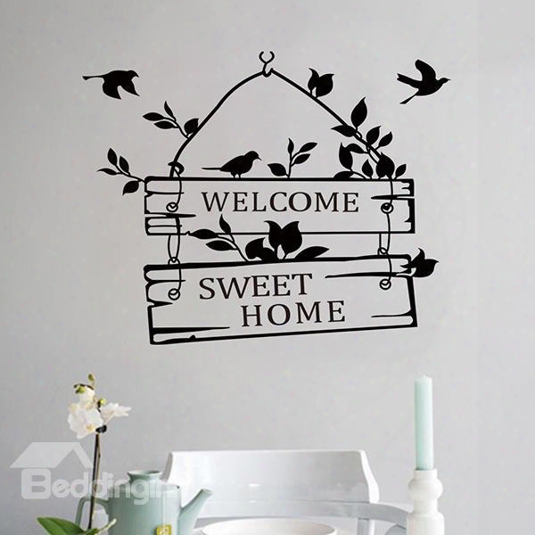 Words And Quotes Welcome Sign Removable Wall Sticker