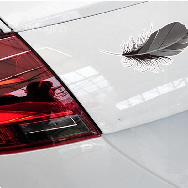 Beautiful Different Color And Size Feather Car Stickers