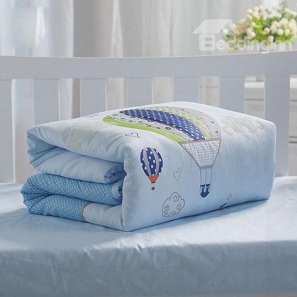 Bouncy Fire Balloon Cotton Baby Quilt With Removable Comforter