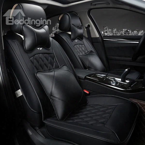 Business Style Diamond Pattern Design Universal Car Seat Covers