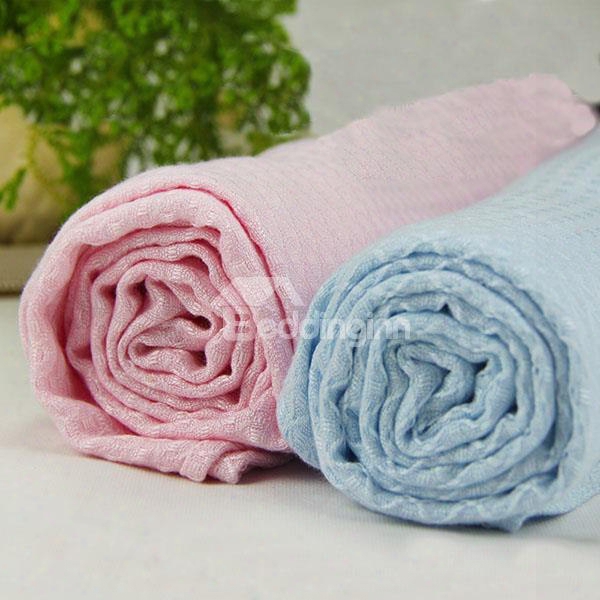 Cool Solid Color Bamboo Charcoal Fiber Baby Blanket