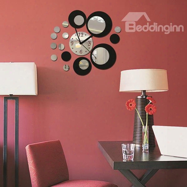 Creative Acrylic Mirror Surface Three-dimensional Wall Clock