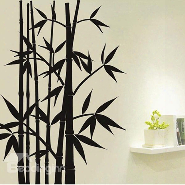 Creative Bla Ck Bamboo Forest Removable Wall Sticker