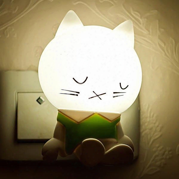 Creative Cartoon Dozing Cat Light-operated Led Nightlight