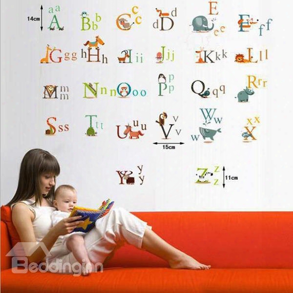 Creative Letters Abc Nursery Kidsroom Removable Wall Sticker