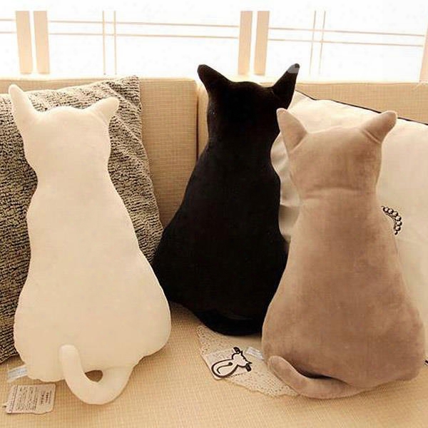 Creative Lovely Cat Shaped Design Throw Pillow