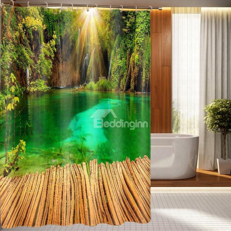 Fantastic Unique Natural Scenery Polyester 3d Shower Curtain