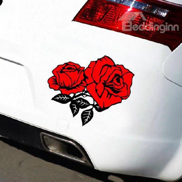 Full Of Temptation Red Rose Popular Creative Car Sticker