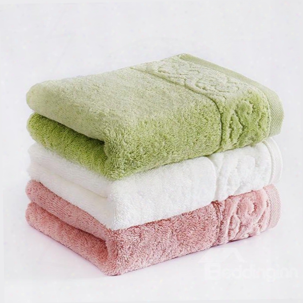 High Class Noble Solid Color 100% Cotton Thick Face & Hand Towel