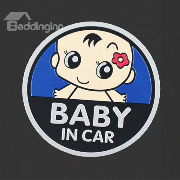 Lovely And Delicate Baby In Car Warning Car Sticker