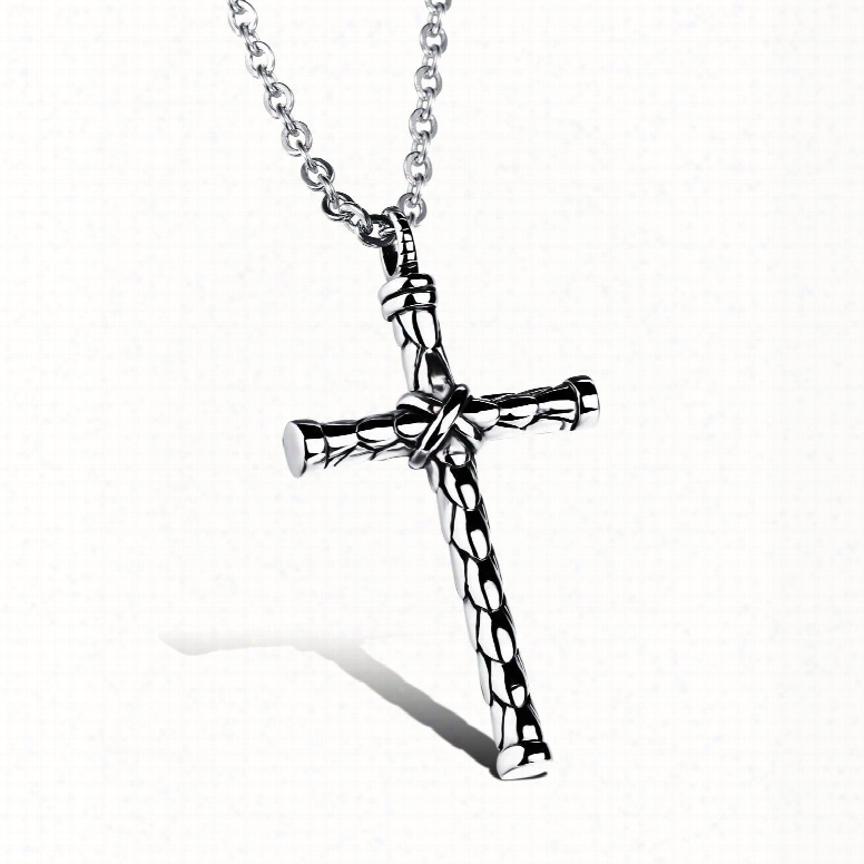 Men's Cool Titanium Steel Cross Pendant Necklace
