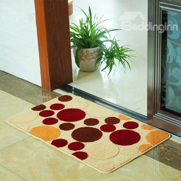 Modern Multi-color Circles Print Anti-slipping Area Rugs