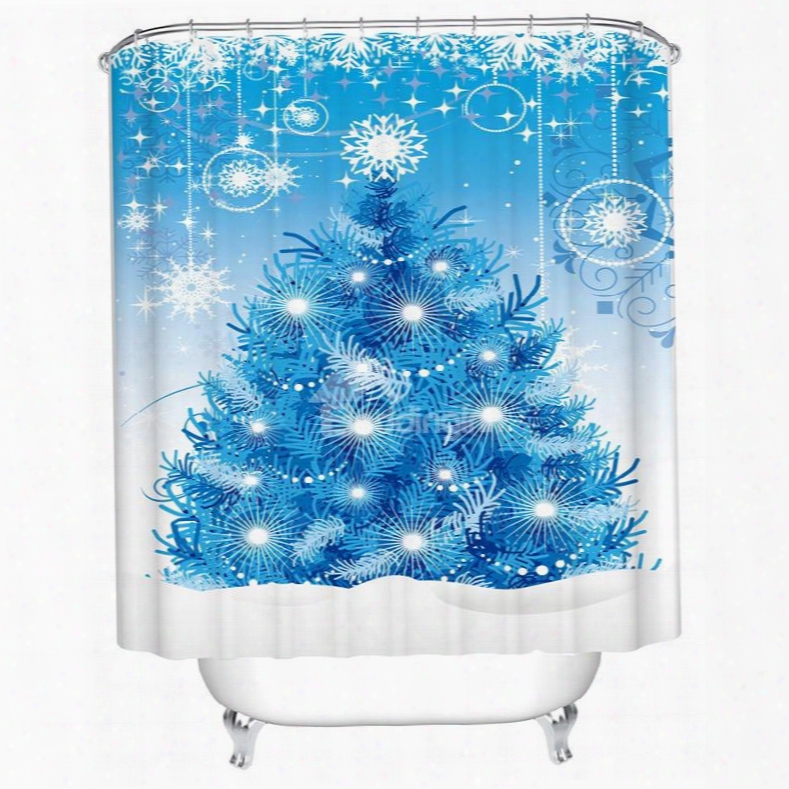 New Arrival Fantastic Christmas Design 3d Shower Curtain