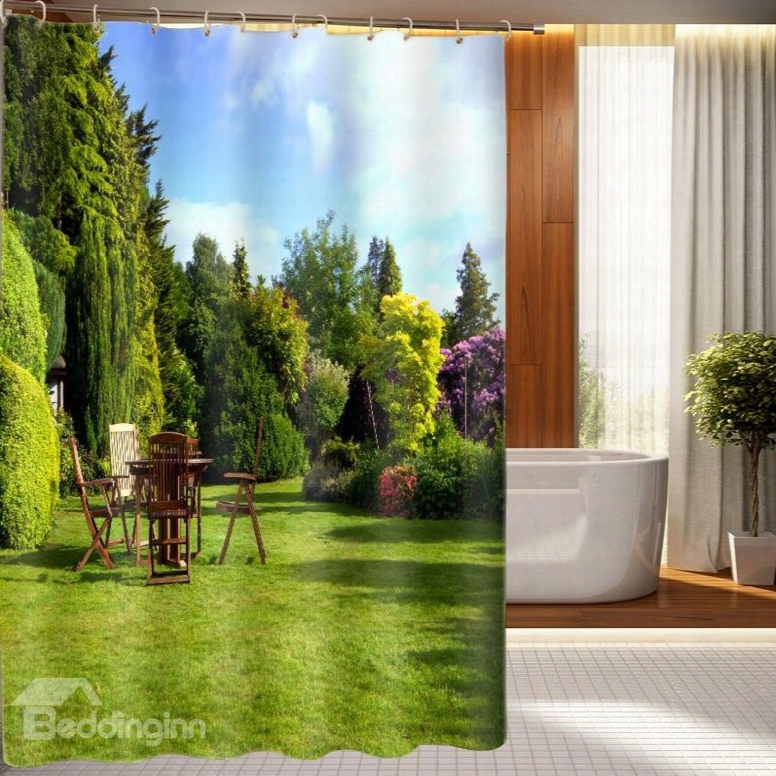 Peaceful Picturesque Natural Scenery 3d Shower Curtain