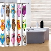 Creative Brisk Colorful Owls Print 3D Shower Curtain
