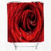 Detail of Red Rose Print 3D Shower Curtain