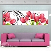 Fabulous Red Tulips 3-Panel Canvas Wall Art Prints