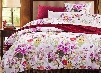 Pretty Rosy Flowers and Butterflies Print 4-Piece Cotton Bedding Sets/Duvet Cover