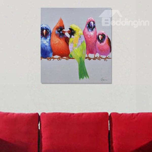 Simple Bird Hand-painted Wall Prints 60*60