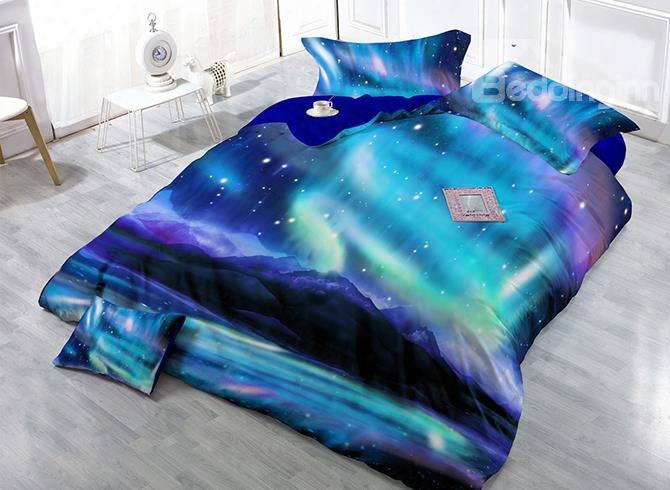 Starry Galaxy Digital Printing Satin Drill 4-piece Duvet Cover Sets