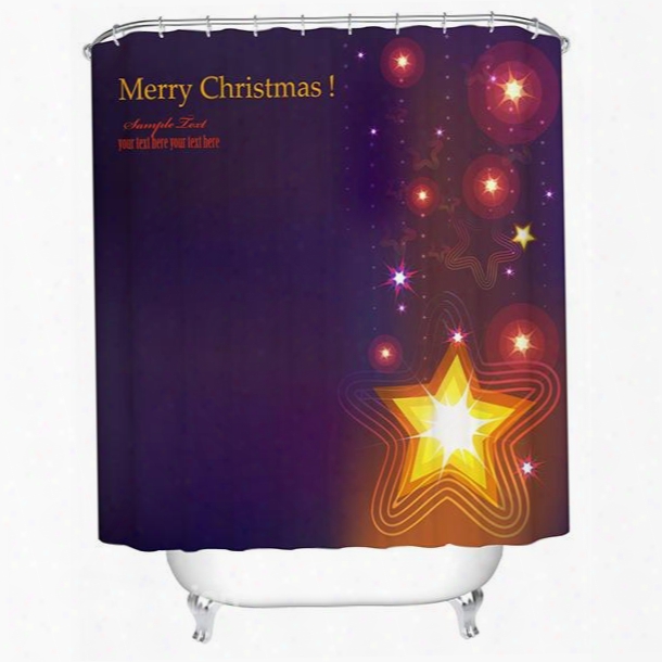 Stunning Dreamlike Christmas Tinkle Stars Shower Curtain