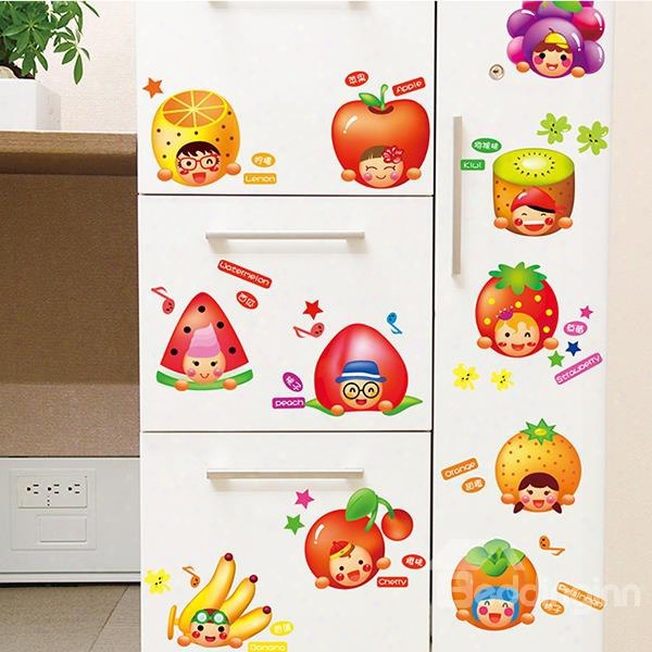 Super Cute Fruit Print Stickers For Baby&kids