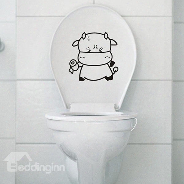 Super Cute Little Cow Water-proof Bathroom Wall Sticker
