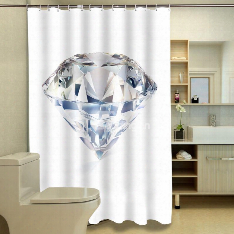 Superior Splendid Diamond Polyester 3d Shower Ucrtain