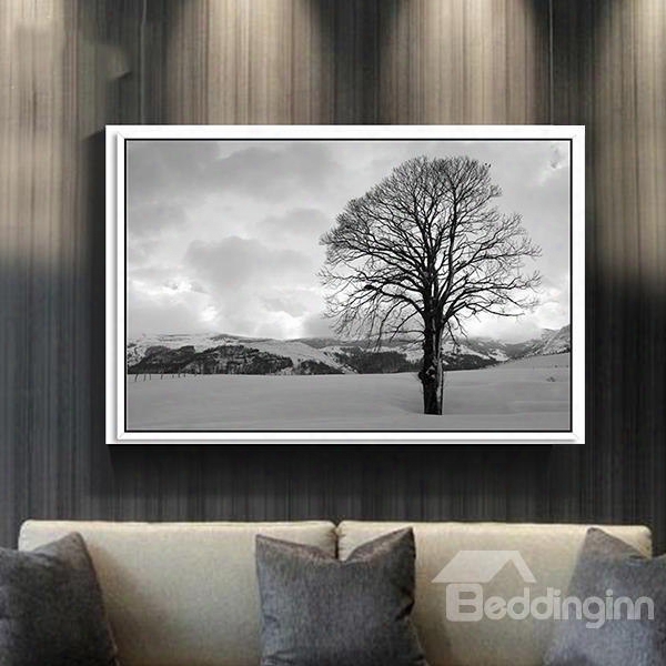 Unique Winter Tree 1-panel Framed Wall Art Prints