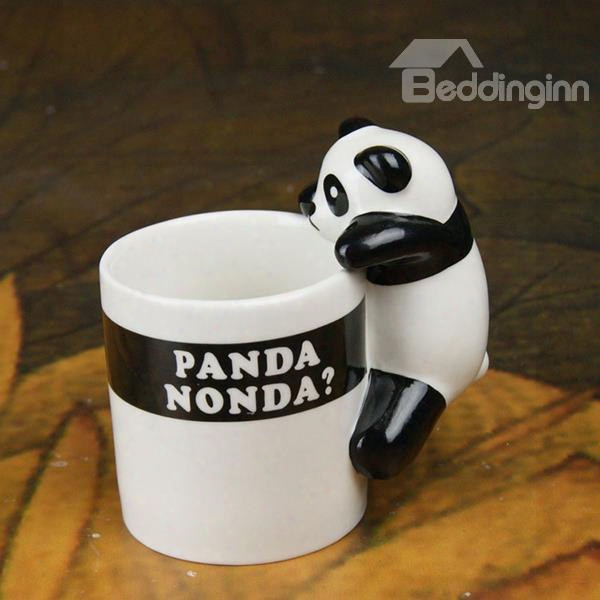 Wonderful 3d Panda On Edge Ceramic Coffee Mug