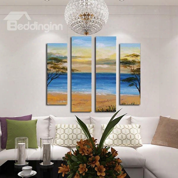 Wonderful Coastal Scenery 4~panel Framed Wall Art Prints