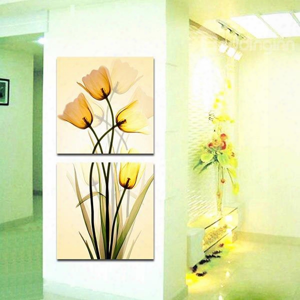 Wonderful Flowers Hallway 2-panel Canvas Wall Art Prints