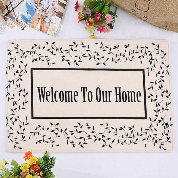 Wonderful Welcome To Our Home Flanel Doormat