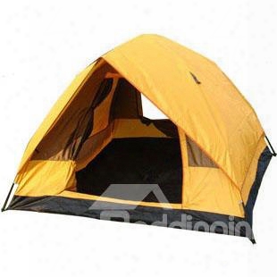 3-4 Person Outdoor Instant Fiberglass Skeleton Outdoor Single Layer Hiking And Camping Tent