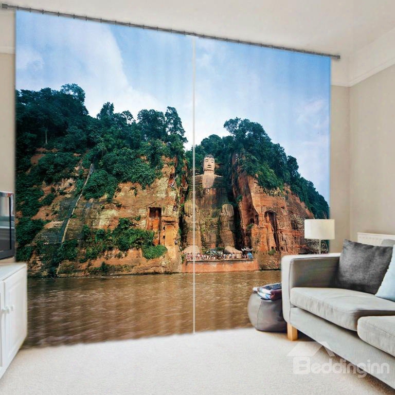 3d Chief Scenery Print Quality Polyester Curtain