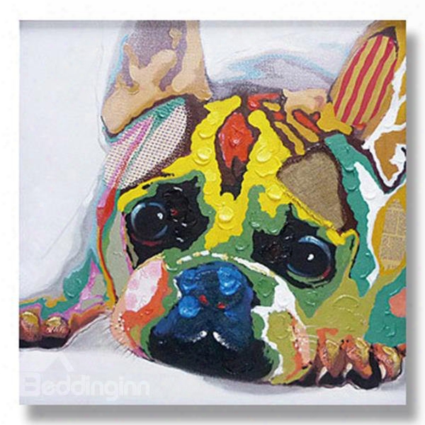 Abstract Sad Dog Hand Painted Oil Painting