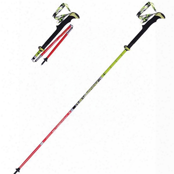 Adjustable Folding Travel Hiking Trekking Stick Pole With Lock Alpenstock