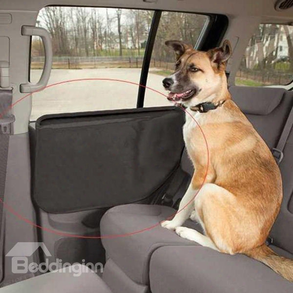 Black Pets Door Mat Protect Your Car When Your Pet Seat In Car Door Mat