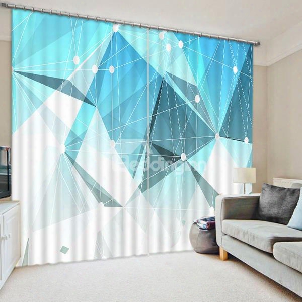 Chic Geometric Figures Print 3d Blackout Curtain