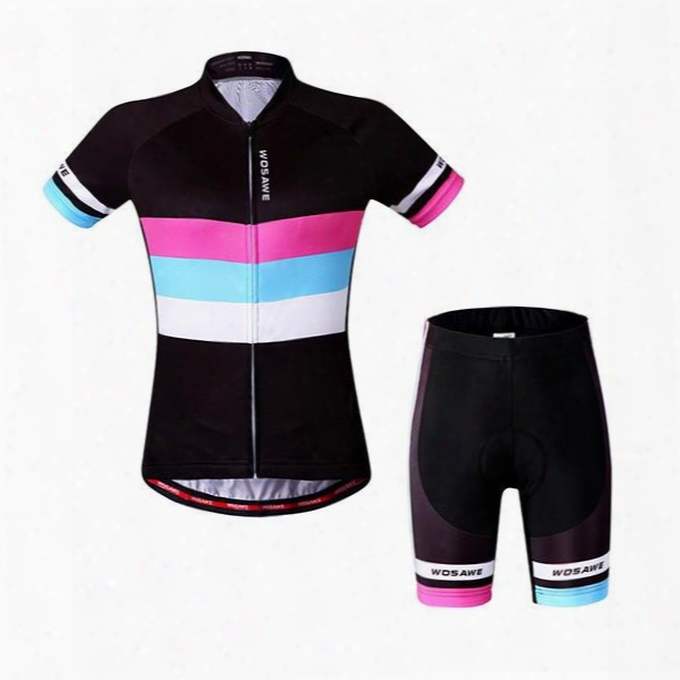 Colorful Stripes Women's Outdoor Sports Jersey 3d Padded Cycling Clothing
