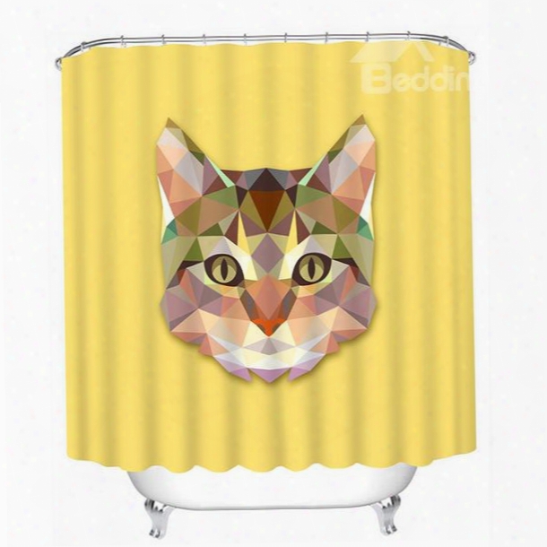 Creative Design Cat Print 3d Bathroom Shower Curtain