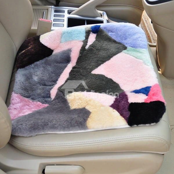 Creative Fashionable Color Block Irregular Shape Car Seat Mat Set
