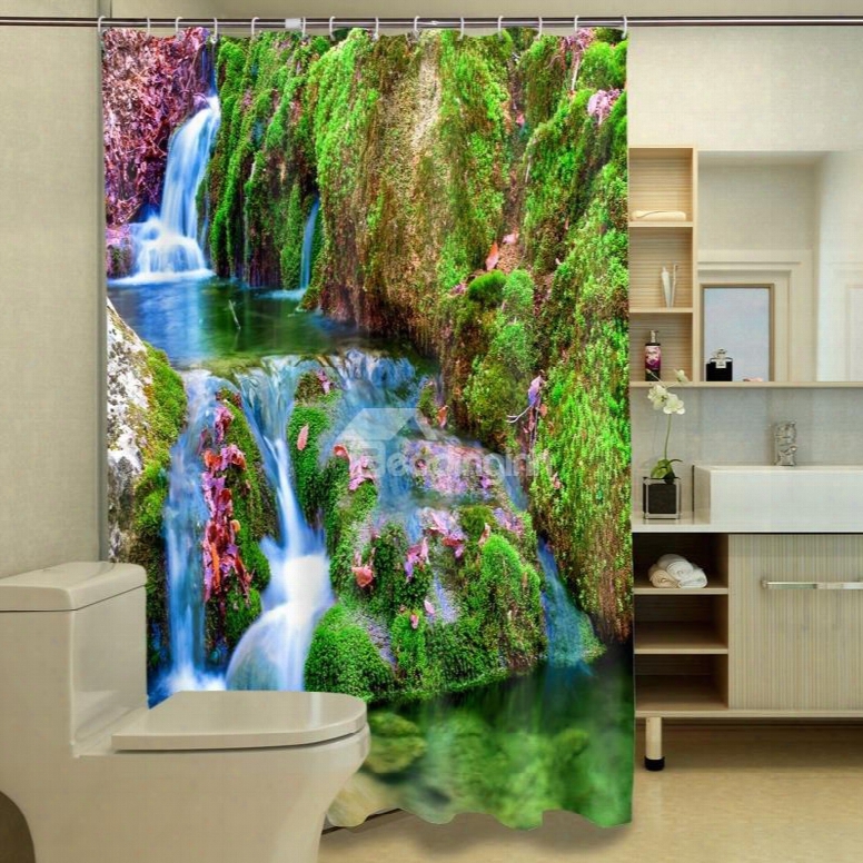 Durable Picturesque Scenery 3d Bathroom Shower Curtain