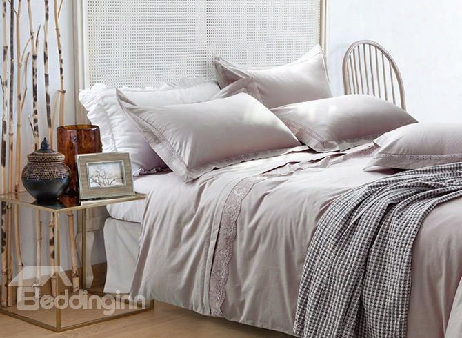 Elegant Concise Style Cotton 4-piece Duvet Cover Sets