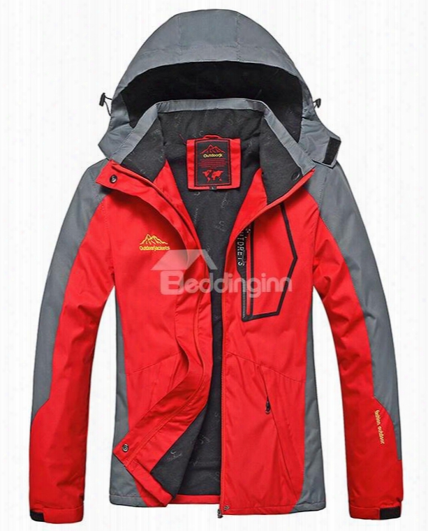 Female Polyester Outdoor Windproof  Zip-front Thermal Jacket